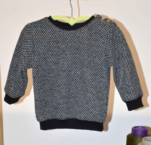 sweat loic noir et gris R1