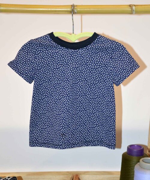 tee shirt justin bleu triangle R1